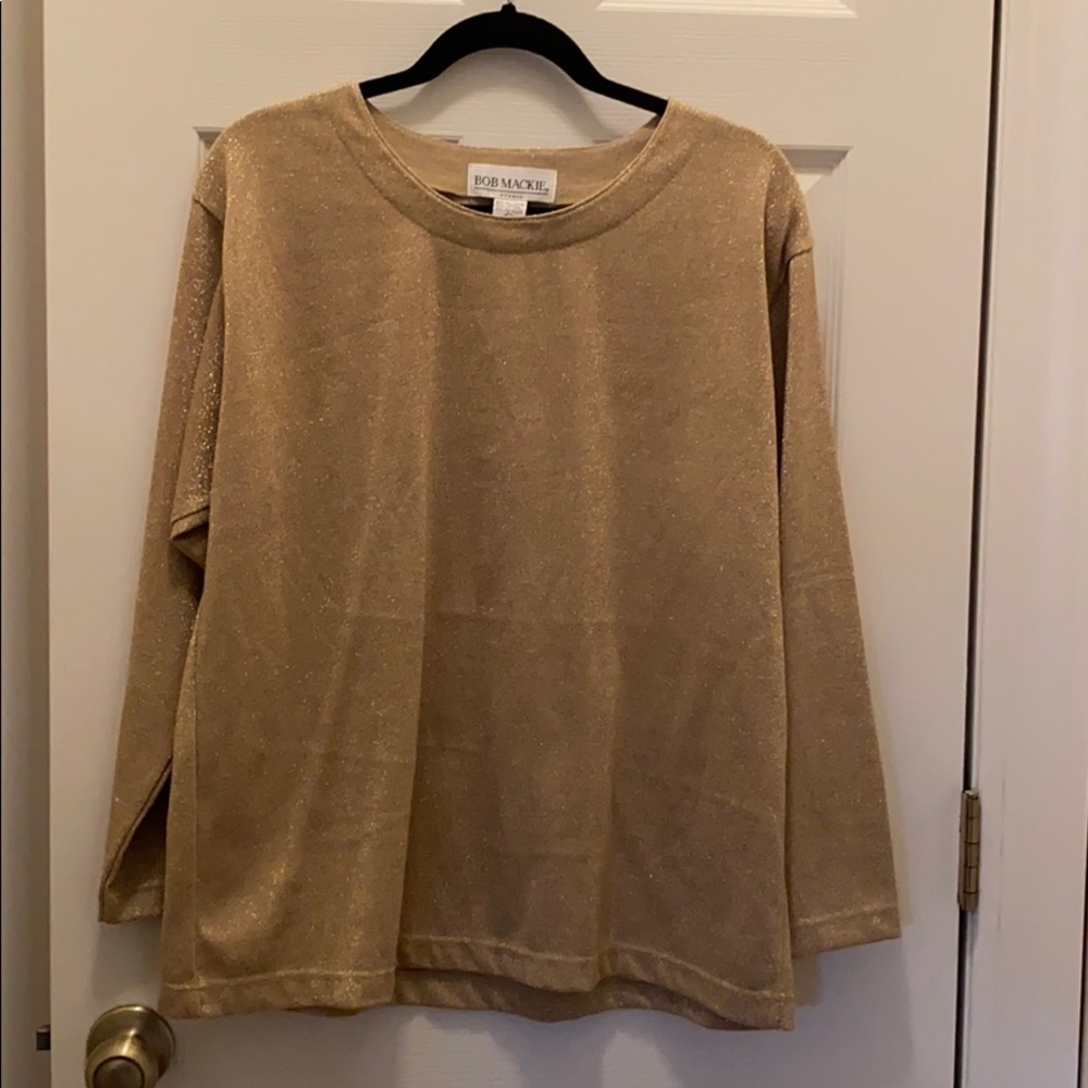 Vintage Bob Mackie Studio Metallic Gold Sz L